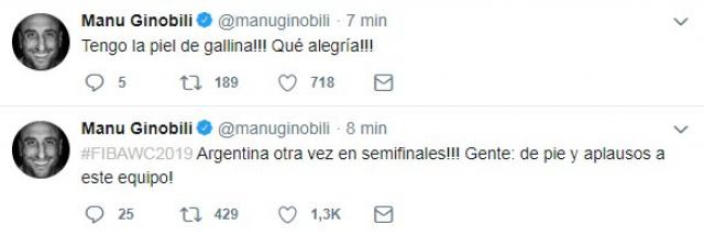 Manu fue figura... en la redes