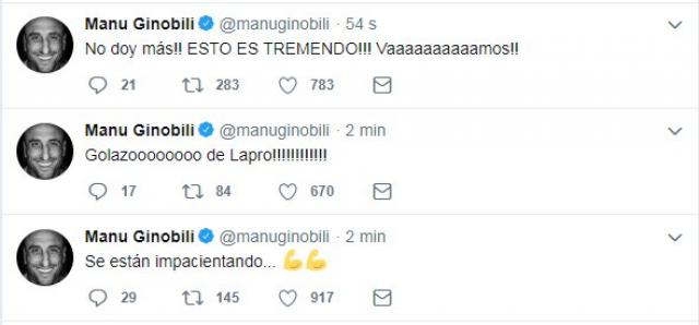 Manu fue figura... en la redes