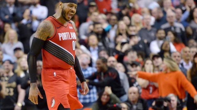 Carmelo Anthony le otorg la victoria a Trail Blazers