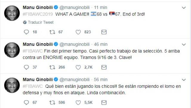 Manu fue figura... en la redes